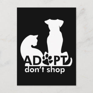 Carte Postale Adopter des animaux de compagnie