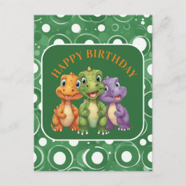 Carte Postale Adorable Baby Dinosaur's Party