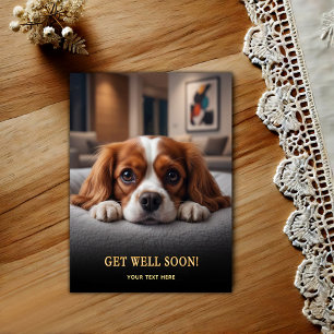 Carte Postale Adorable Cavalier King Charles Spaniel Prompt réta