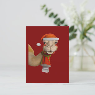 Carte Postale Adorable Chameau mignon portant le chapeau du Père