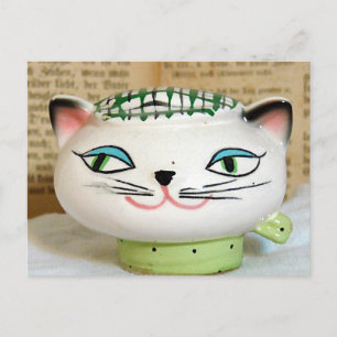 Carte Postale Adorable Chat Sel Shaker de 1958