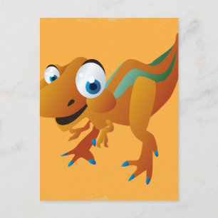 Carte Postale Adorable Colorful Dinosaur