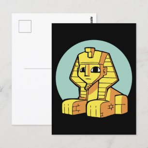 Carte Postale Adorable grand sphinx égyptien