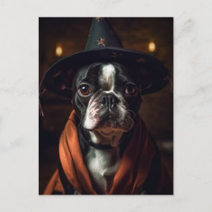 Carte Postale Adorable Halloween Boston Terrier