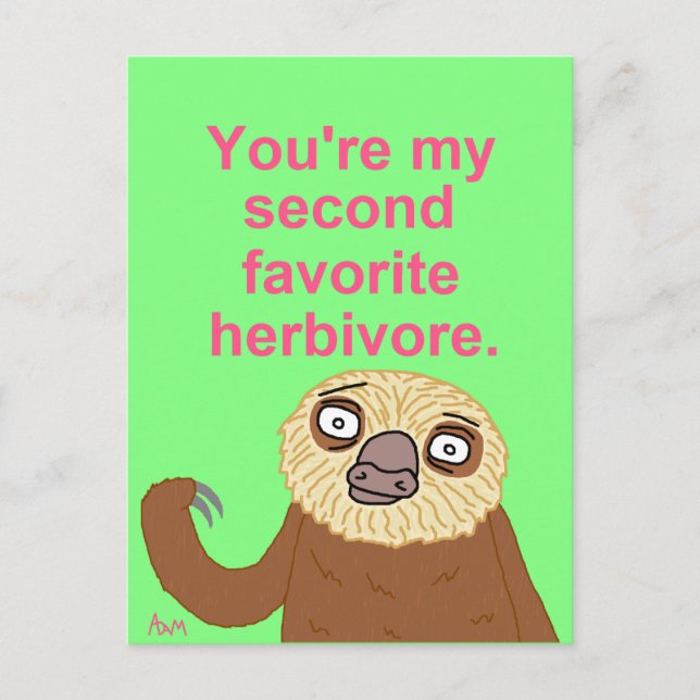 Carte postale adorable Little Herbivore (Devant)