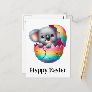 Carte Postale Adorable Mignon Bébé Koala de Pâques Drôle