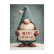 Adorable Noël Gnome tenant "Joyeux Noël"