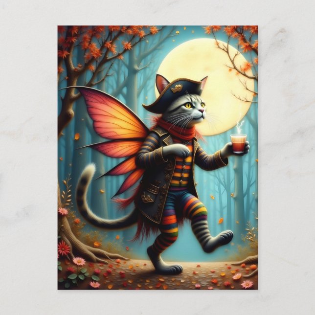 Carte Postale Adorable Pirate Kitty Fairy (Devant)