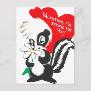 Carte Postale Adorable Skunk Valentine
