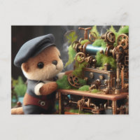 Adorable Steampunk Otter fonctionne sur les machin