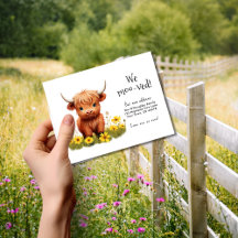 Adorable Vache de Highland Moving Faire-part
