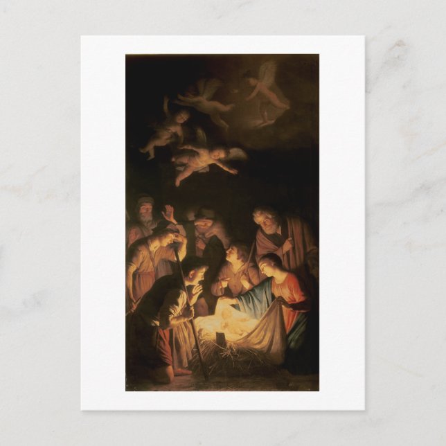 Carte Postale Adoration des bergers, 1617 (huile sur toile) (Devant)