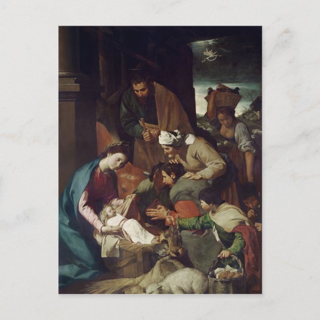 Carte Postale Adoration des bergers, 1630 (Devant)