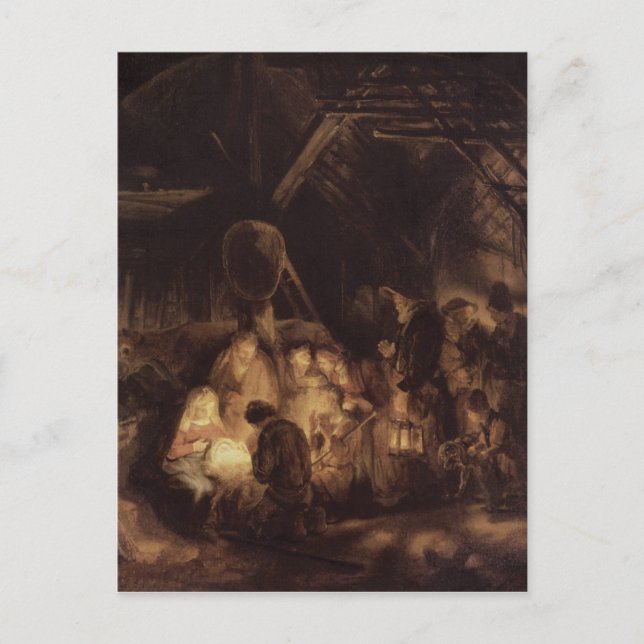 Carte Postale Adoration des bergers, 1646 (Devant)