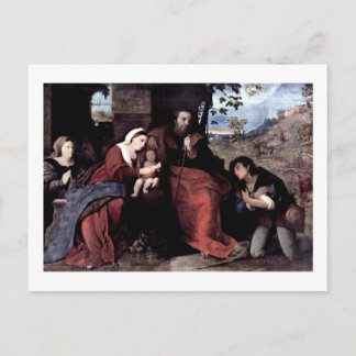 Carte Postale Adoration des bergers avec un donateur