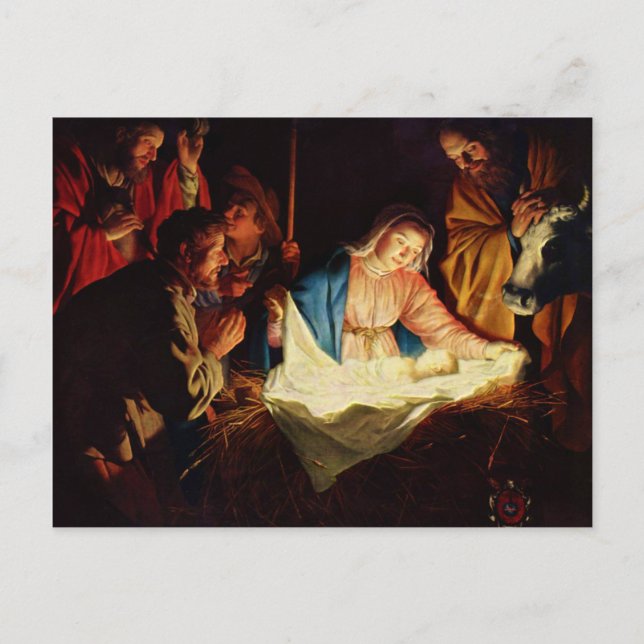 Carte Postale Adoration des bergers - Honthorst (Devant)