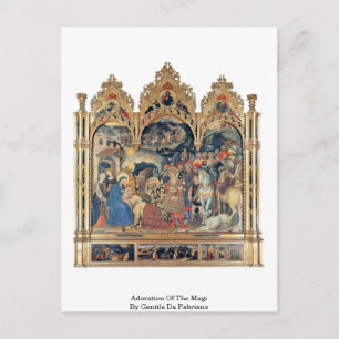 Carte Postale Adoration Des Mages Par Gentile Da Fabriano