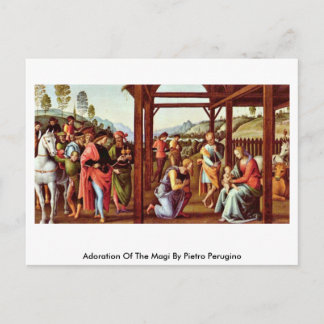 Carte Postale Adoration Des Mages Par Pietro Perugino