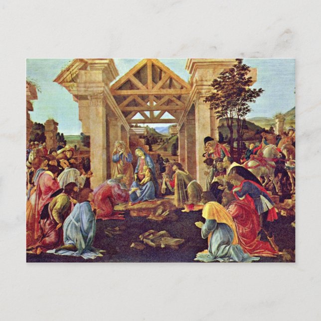 Carte Postale Adoration Des Magi (Washington) Par Botticelli (Devant)