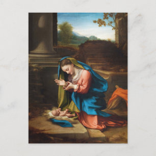 Carte Postale Adoration du Christ enfant par Correggio