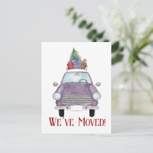 Carte Postale Adresse voiture Faire-part avec cadeaux de Noël