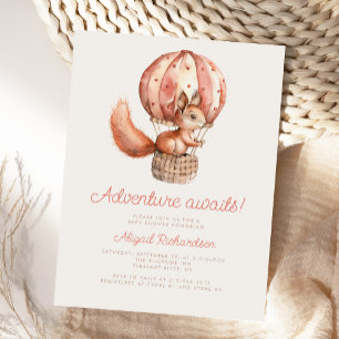 Carte Postale Adventure Attend le Baby shower de ballons d'écure