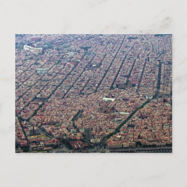 Carte Postale Aerial de Barcelone (Devant)