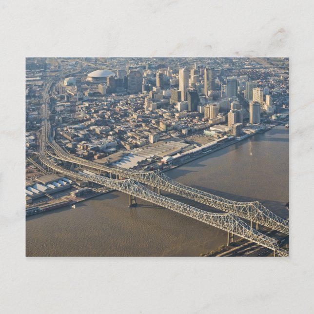 Carte Postale Aerial du centre de la Nouvelle-Orléans (Devant)