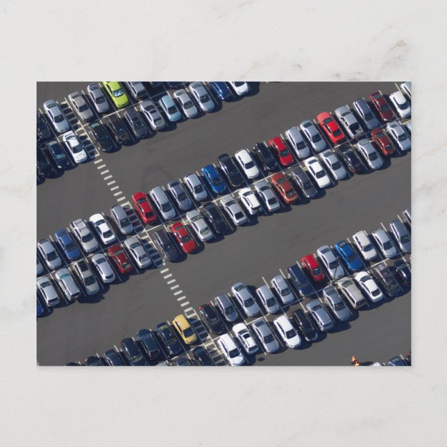 Carte Postale Aérien au-dessus du terrain de stationnement (Devant)
