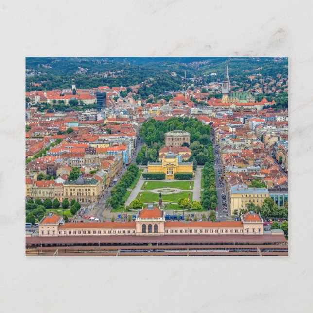 Carte postale aérienne Zagreb (Devant)