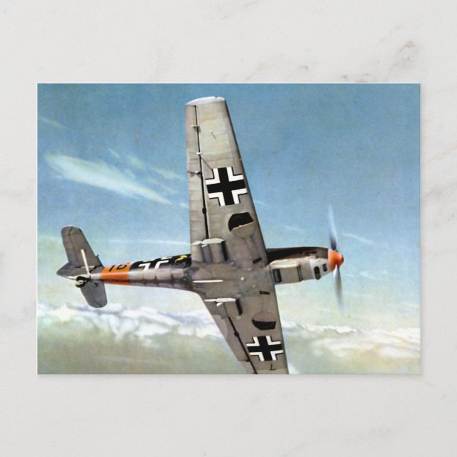 Carte Postale Aéronefs 2ème guerre mondiale ME-109 en vol (Devant)
