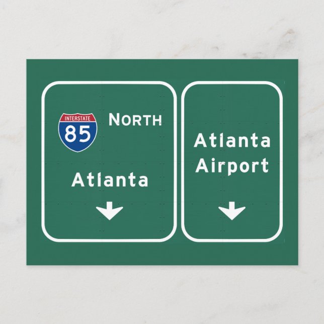 Carte Postale Aéroport Atlanta ATL I-85 N Interstate Georgia - (Devant)