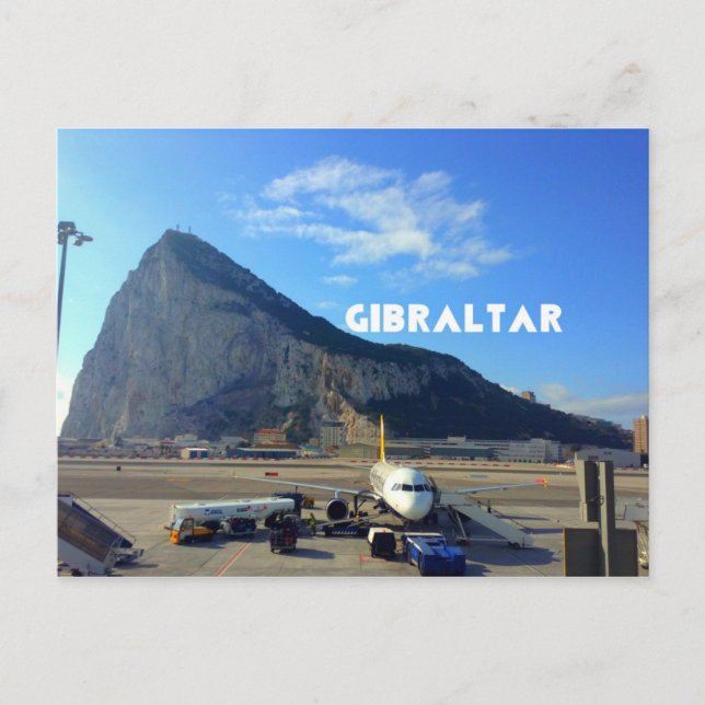 Carte Postale Aéroport Rocher de Gibraltar (Devant)