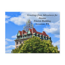 Carte postale AFA; Bâtiment électrique, Scranton,
