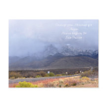 Carte postale AFA Danger Ahead, Arizona Route 89