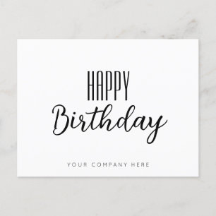Carte Postale Affaires d'anniversaire simple et heureuse