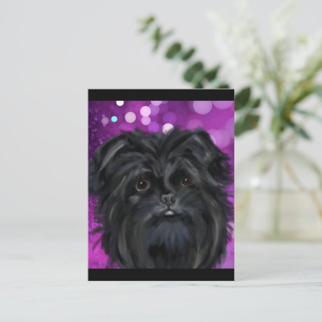 Carte Postale Affenpinscher   (Debout devant)