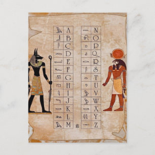 Carte Postale Affiche ancienne de l'alphabet hiéroglyphique égyp