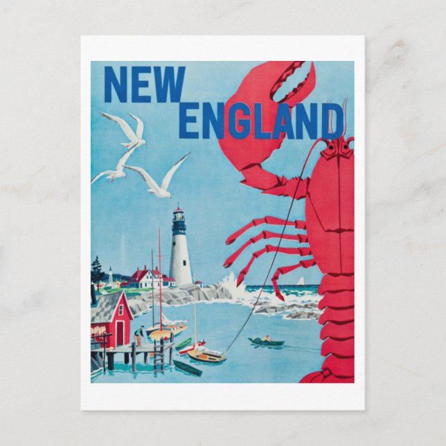 Carte Postale Affiche ancienne de voyage au phare du homard de l (Devant)