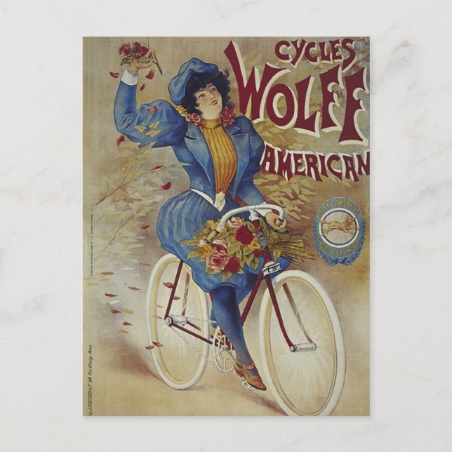 Carte Postale Affiche Cycles Wolff American Bicycle (Devant)