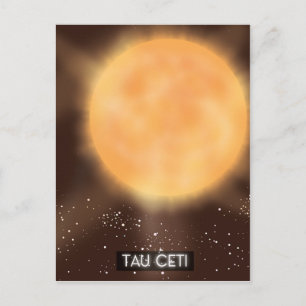 Carte Postale Affiche d'art spatial Tau Ceti