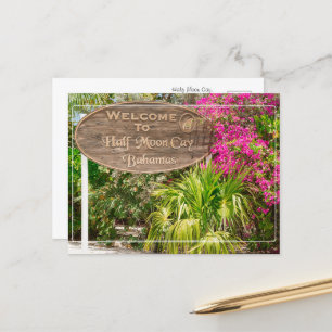 Carte Postale Affiche de bienvenue à demi lune cay