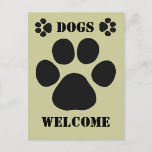 Carte Postale Affiche de bienvenue de chiens