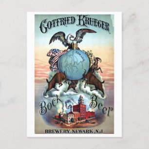 Carte Postale Affiche de bière vintage