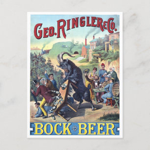 Carte Postale Affiche de bière vintage