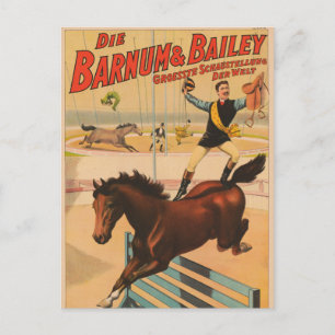 Carte Postale Affiche De Cirque Allemande D'Un Homme Se Trouvant