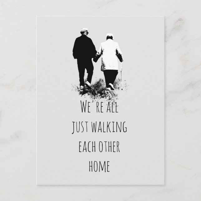 Carte Postale Affiche de citation inspirante pour marcher les un (Devant)