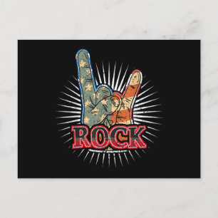 Carte Postale Affiche de concert de groupe de Rock Vintage USA 7
