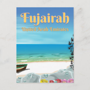 Carte Postale Affiche de la plage de Fujairah Émirats arabes uni