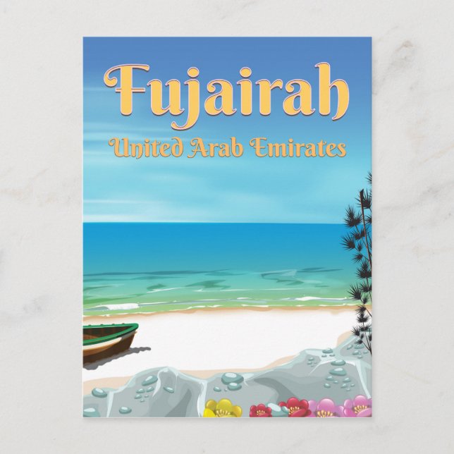 Carte Postale Affiche de la plage de Fujairah Émirats arabes uni (Devant)